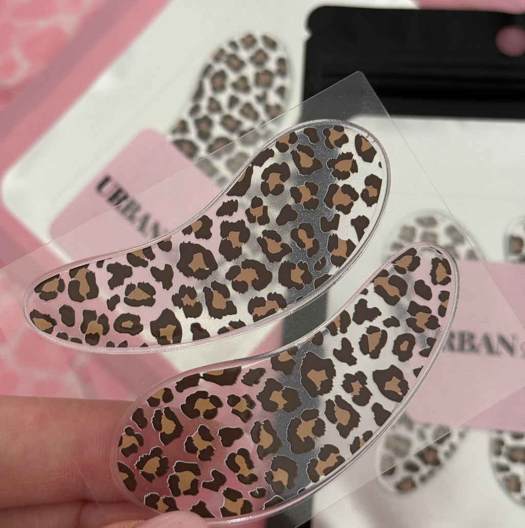 Reusable leopard print under eye patches