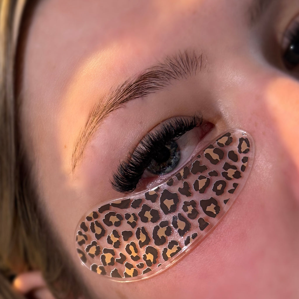 Reusable leopard print under eye patches