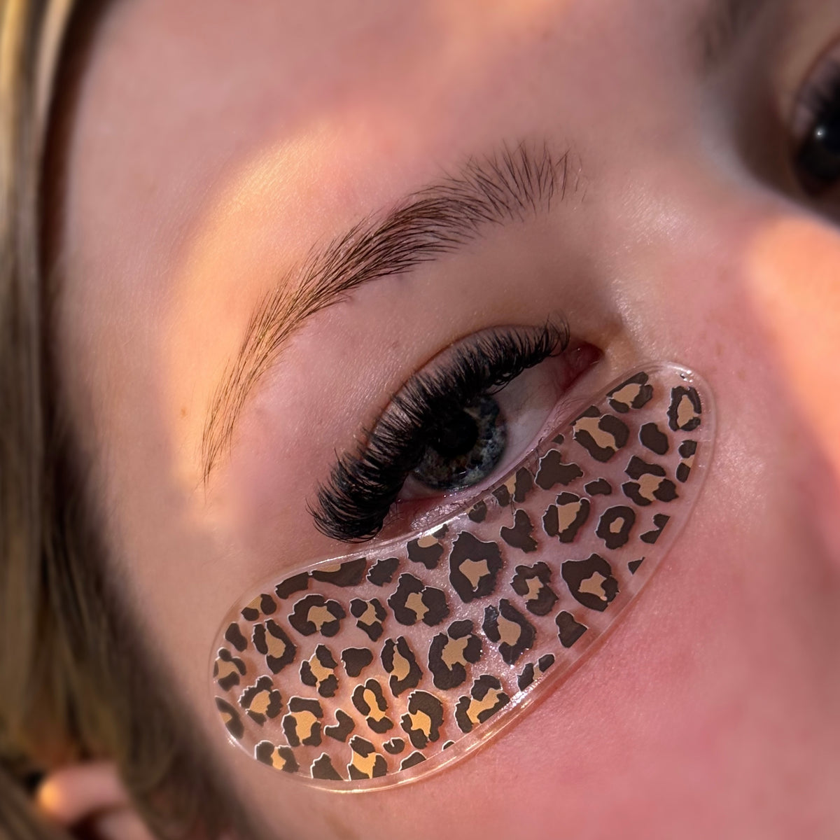Reusable leopard print under eye patches