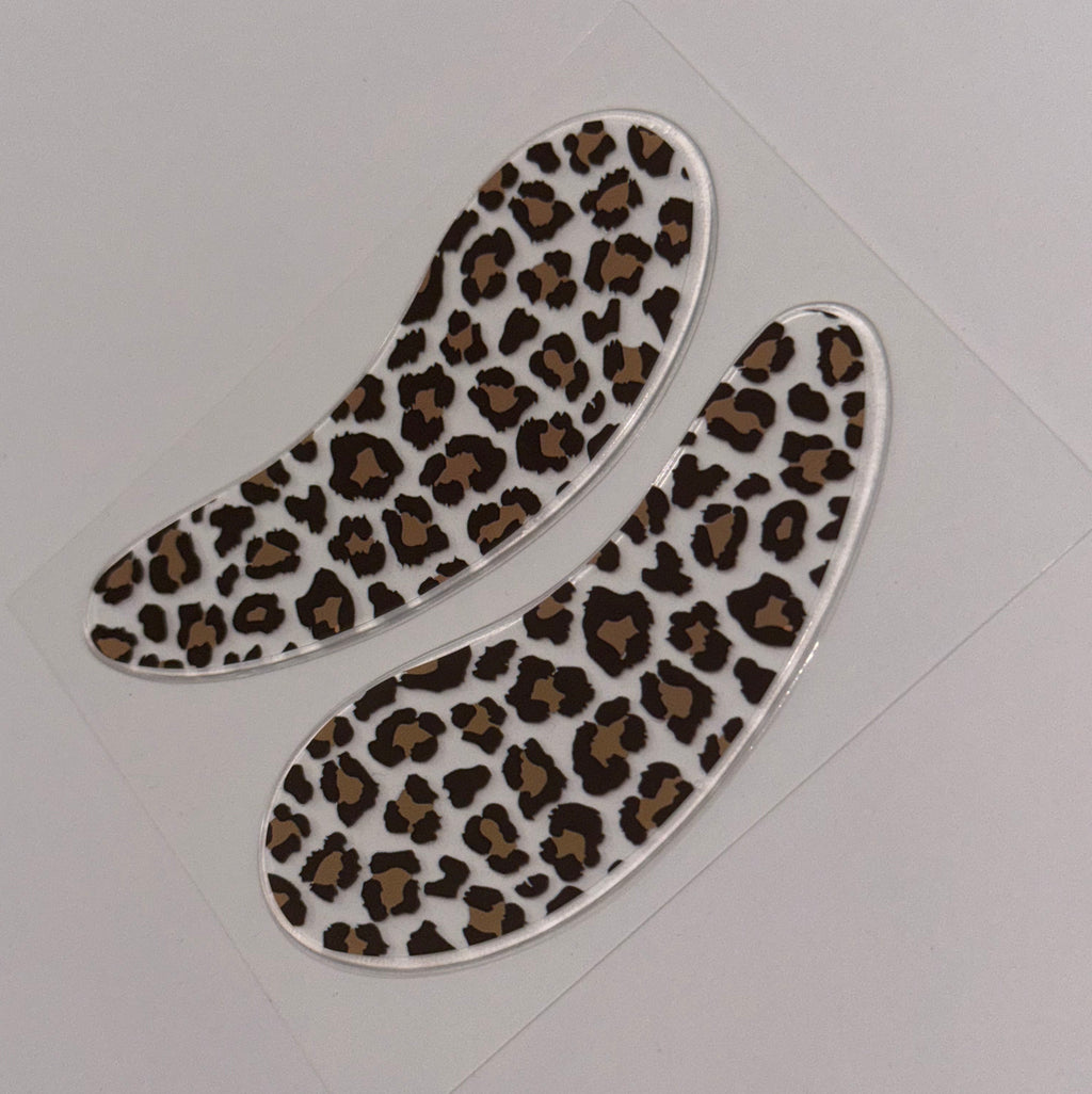 Reusable leopard print under eye patches